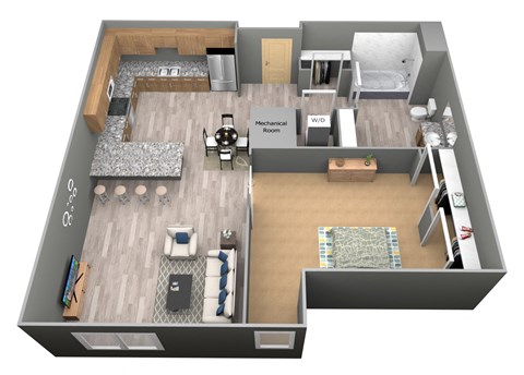 Partridge II - 3D - Vivere Floor Plan